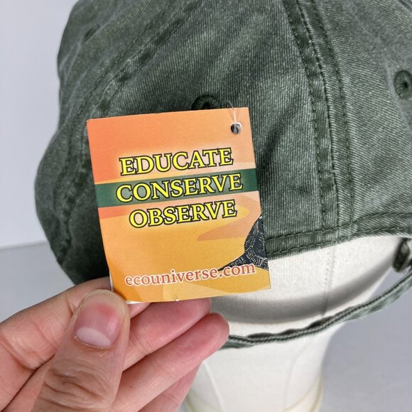 Green Embroidered Eagle Adjustable ECO Hat Cap New - Picture 7 of 11